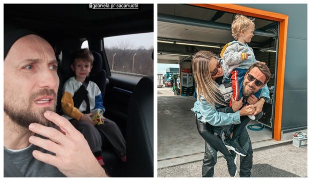 Imagine Stire Dialog savuros între Dani Oțil și fiul lui, Tiago, în timp ce se aflau în mașină. Cum a numit-o băiatul pe mama lui. „Nu mai știu, tata!” | 2review.ro