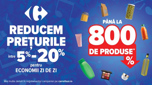 800 de produse cu prețuri reduse la Carrefour. Ce nu trebuie să-ți lipsească din casă în aceste săptămâni