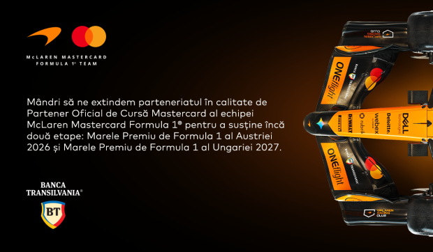 Banca Transilvania își extinde parteneriatul cu echipa campioană mondială la Formula 1, McLaren