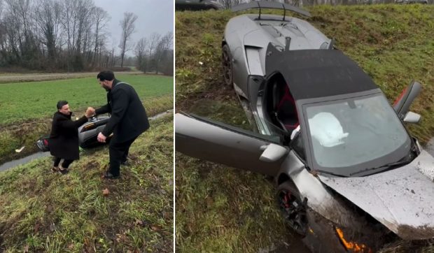 Un milionar a plonjat cu un Lamborghini Huracan de peste 340.000 de euro într-un canal din Breda, în Olanda: „Încă tremur”