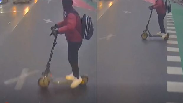 Imagini cu accidentul grav din Cluj în care un adolescent a fost lovit pe roșu de un autobuz. Băiatul avea căști și conducea o trotinetă electrică