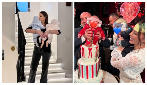 Imagine Stire Roxana Nemeș și-a botezat gemenii. Cine sunt nașii Aniei și ai lui Zain. Primele imagini de la eveniment | 2review.ro
