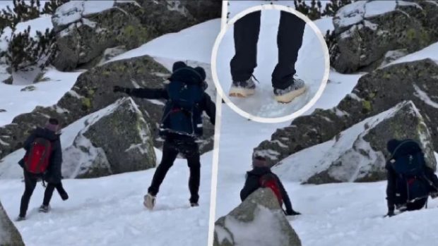 Părinți în adidași își cară copiii mici în spate, în Munții Tatra: „Ăsta nu e turism, e inconștiență” | VIDEO