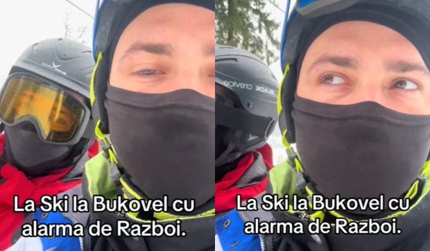 Doi români s-au dus în vacanță la schi în Ucraina și au început să audă alarma de război când erau în telescaun: „Nici nu e război acolo”