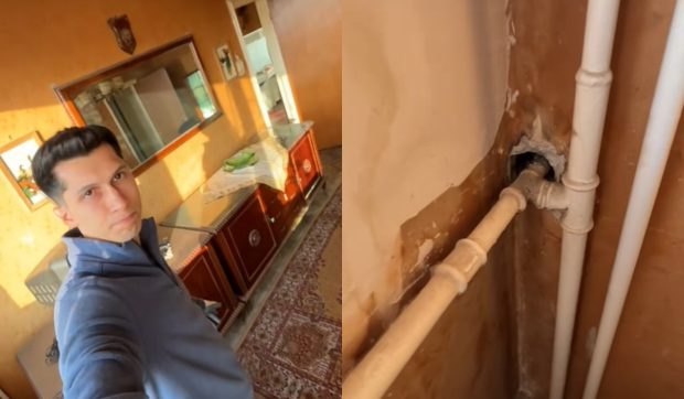 Un tânăr și-a cumpărat un apartament comunist și a filmat tot ce a găsit în el: „Avem și găuri în pereți”