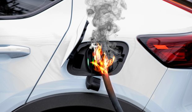 Mașinile electrice iau foc mai rar decât cele pe combustie, dar incendiile sunt mai greu de stins