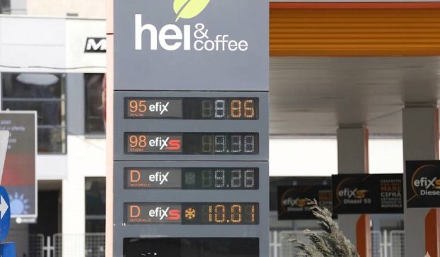 Motorina premium a trecut de 10 lei pe litru în unele stații din România: creștere de 10% în 18 zile