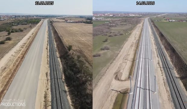 30 km de cale ferată și 5 poduri sunt deja gata între Timișoara și Lugoj: record de viteză pe magistrala CFR din Banat