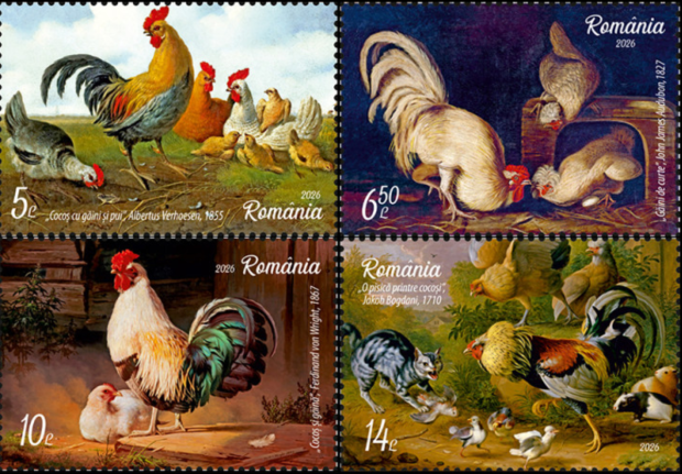 Cum au ajuns patru cocoși de pe timbrele românești, vândute de la 5 la 14 lei, vedete pentru colecționarii din Vietnam