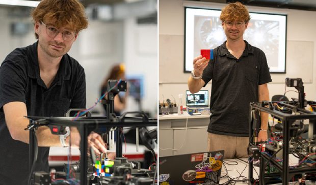 Un robot a bătut recordul mondial la cubul Rubik: l-a rezolvat cu viteza fulgerului