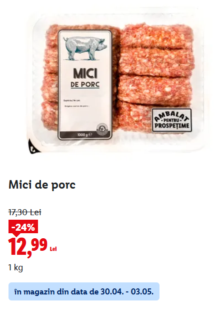 Cât costă carnea pentru grătar în Lidl, Kaufland, Auchan și Carrefour înainte de 1 Mai 2026