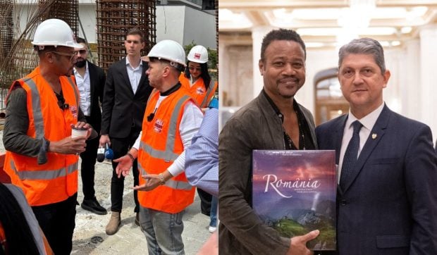 Cuba Gooding jr, vizită în România. Actorul a ajuns pe șantierul clinicii de la Obregia și la Senat