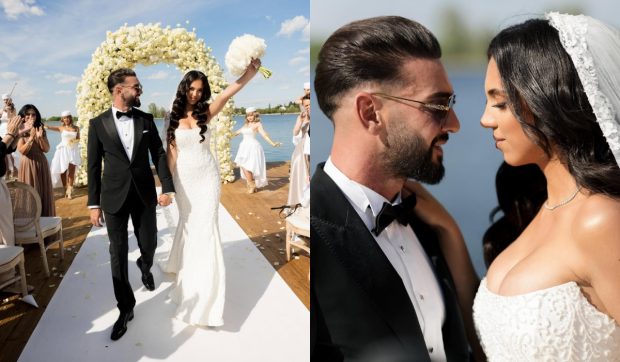 Imagine Stire Cât a costat rochia de mireasă purtată de soția lui Dorian Popa. Peste 1.000 de ore de muncă pentru ținuta Andreei | 2review.ro