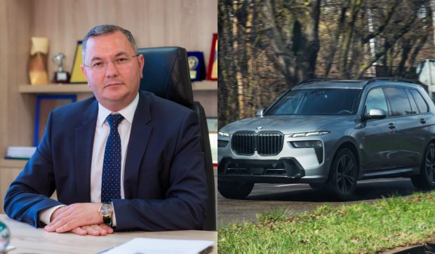 Managerul Maternității Iași merge la muncă cu un BMW de peste 100.000 de euro, luat pe firma tatălui său, un pensionar de 74 de ani