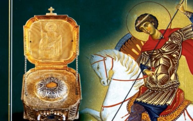 Capul Sfântului Gheorghe, adus pentru prima dată în România, de pe Muntele Athos. Unde vor fi depuse moaștele