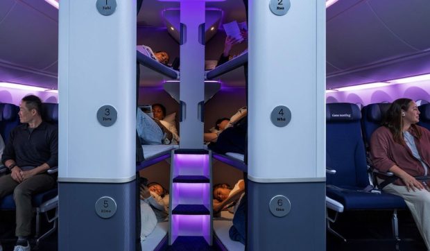 Air New Zealand lansează paturi supraetajate în aeronave pentru somn la înălțime, la prețuri premium
