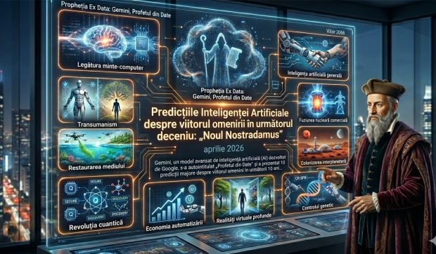 Predicțiile Inteligenței Artificiale despre viitorul omenirii în următorul deceniu: „Noul Nostradamus”