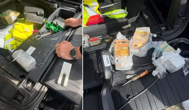 Un român și-a ascuns 120.000 de euro și 4.000 de lei lângă baterie și lângă roata de rezervă a mașinii. Vameșii din Kosovo i-au confiscat pe toți