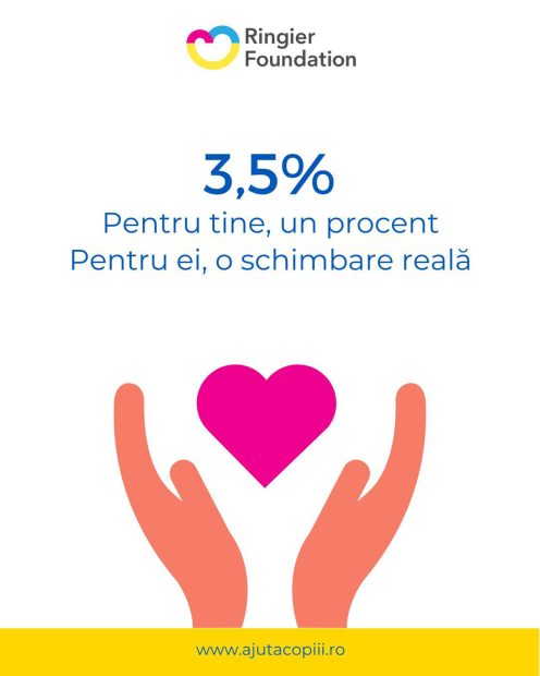 Sprijină copiii bolnavi donând 3,5% din impozit către Fundația Ringier: aproape 100.000 de euro ajutaţi în 2025