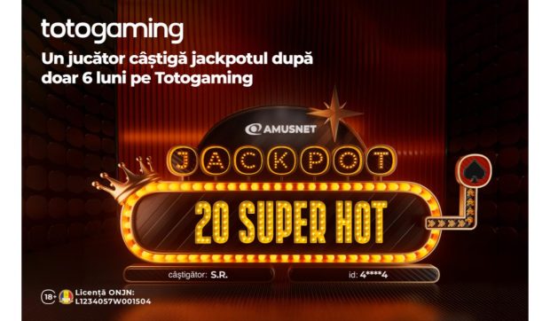 Un jucător nou pe Totogaming câștigă jackpotul Amusnet în doar șase luni