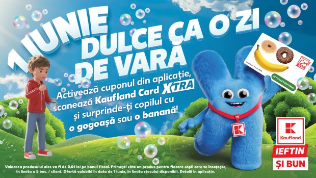 Kaufland celebrează Ziua Copilului cu surprize dulci la doar 1 ban prin Kaufland Card XTRA și reduceri de până la 50% la jucării