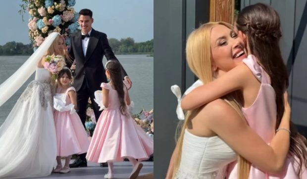 Imagine Stire Andreea Bălan, moment emoționant alături de fiicele sale la nunta cu Victor Cornea. Cum au apărut Ella și Clara | 2review.ro