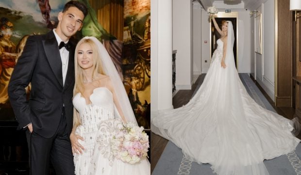 Imagine Stire Imagini de la nunta Andreei Bălan cu Victor Cornea. Cum arată rochia de mireasă: „Două suflete, o singură iubire” | 2review.ro