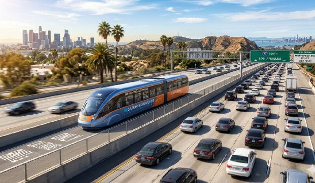 Autobuze care circulă cu 225 km/h în loc de trenuri de mare viteză, soluția pentru transportul călătorilor între San Francisco și Los Angeles