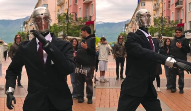 Imagine Stire Robotul Robert, dans impecabil pe Bangaranga în centrul Sofiei: „A prins imediat mișcările” | 2review.ro