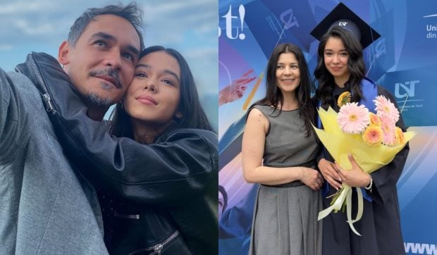 Imagini cu Ianca Simion la absolvirea facultății. Răzvan Simion a fost absent, dar tânăra a fost susținută de mama sa și de soțul acesteia