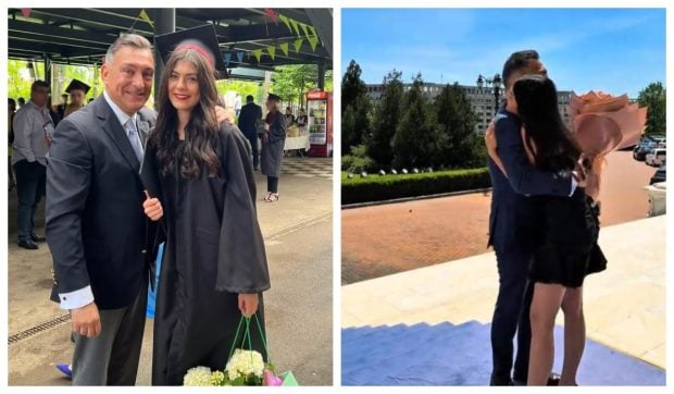 Imagine Stire Imagini inedite cu Ilie Dumitrescu și fiica lui, Mayra, în ziua absolvirii facultății. „Am trăit niște momente de nedescris” | 2review.ro
