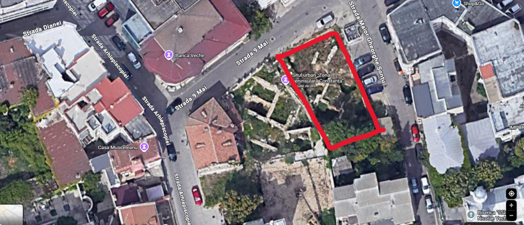 Muzeul din subsolul blocului. O construcție privată cu trei etaje și terasă se ridică în Constanța peste zidurile vechiului oraș Tomis