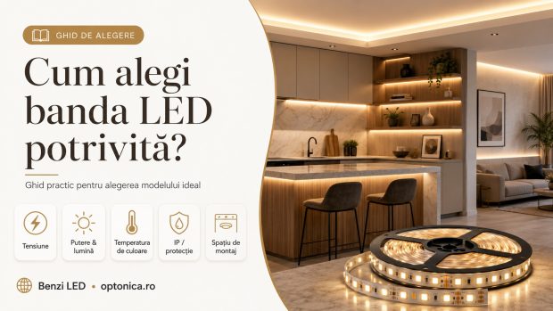 Soluții moderne și versatile de iluminat cu benzi LED de la Optonica.ro