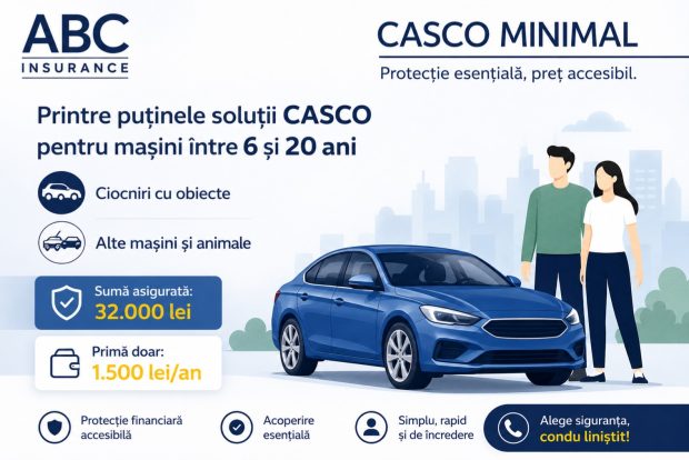 Tot mai mulți șoferi renunță la CASCO din cauza costurilor. Apare varianta ‘CASCO Minimal’, cu protecție esențială și cost redus  de la ABC INSURANCE