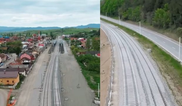 Progres accelerat pe tronsonul feroviar Cluj – Oradea: sosesc trenurile cu restul șinelor din Italia