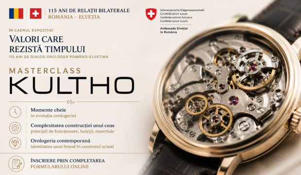 Masterclass Kultho în cadrul expoziției „Valori care rezistă timpului”: cum a evoluat orologeria în cei 115 ani de relații România–Elveția