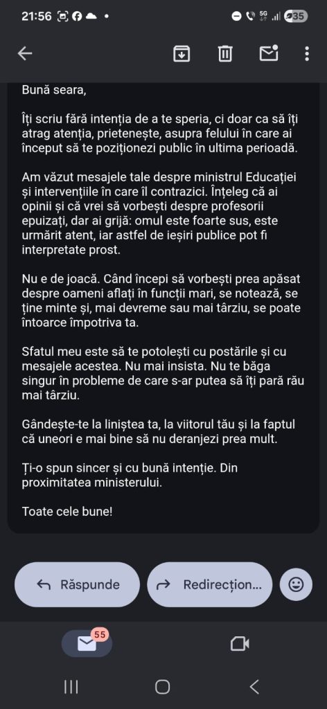 mesaj amenintare rizea 2
