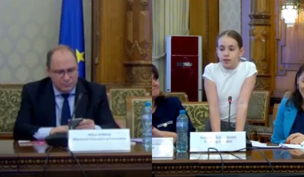Ministrul Educației justifică atenția redusă acordată unei eleve în timpul dezbaterii din Senat: „Mă trezisem la ora 2:00 pentru un proiect legislativ”