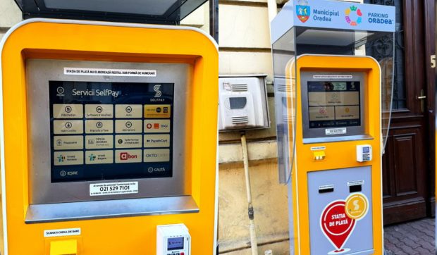 Primul parcometru inteligent este testat la Oradea: locuitorii pot achita inclusiv facturi și taxe locale