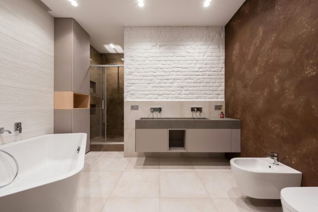 Inspirație de baie modernă pentru cei care iubesc stilul minimalist