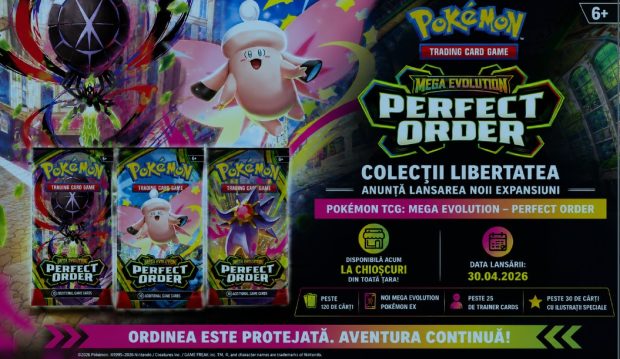 Colecții Libertatea aduce în România noua expansiune Pokémon TCG: Mega Evolution – Perfect Order