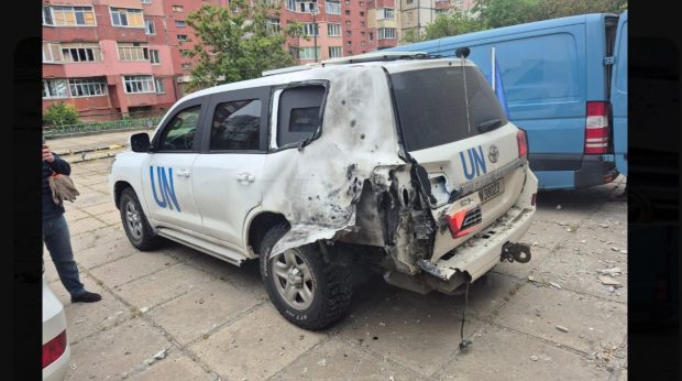 Vehicul ONU atacat de două ori cu drone în timpul unei misiuni umanitare la Herson