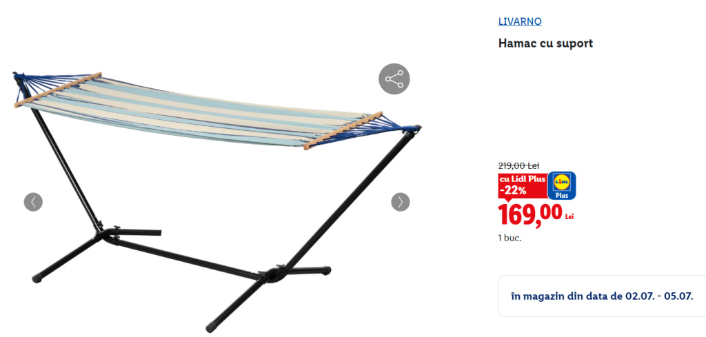 Lidl vinde cu 170 de lei un articol care-ți aduce vacanța direct în curte. Va fi disponibil din 2 iulie