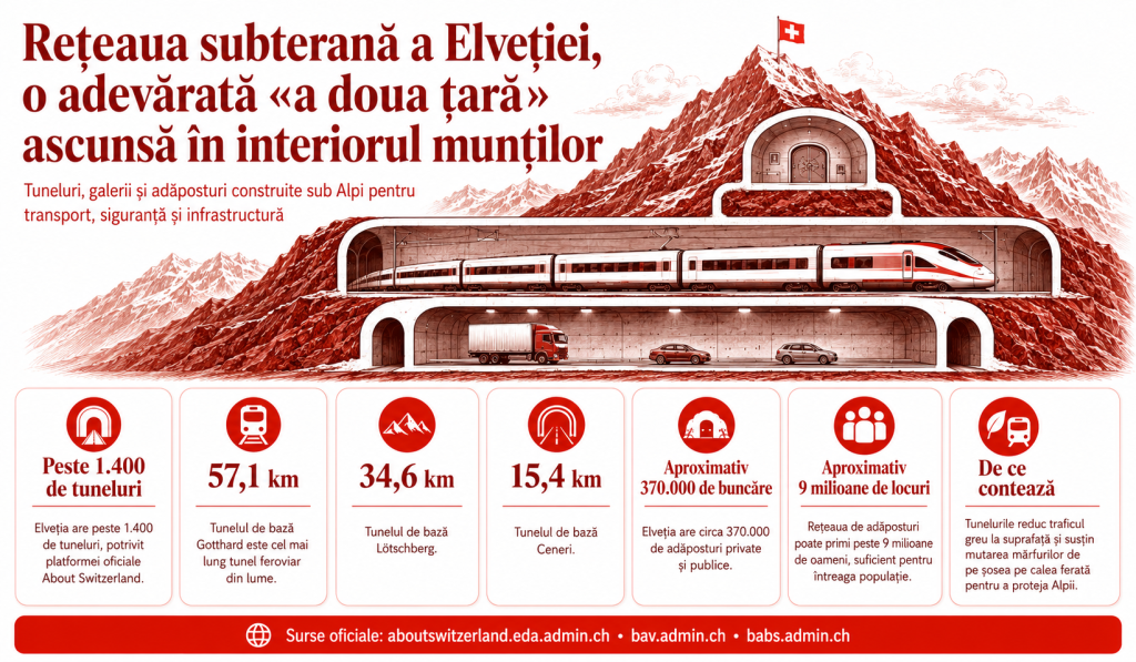 Țara din Europa care și-a construit o „lume” sub pământ: are peste 1.400 de tuneluri și 370.000 de buncăre și poate adăposti peste 9 milioane de oameni