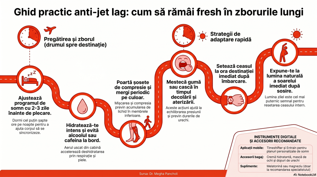 Cum să nu te simți obosit după un zbor lung spre destinația de vacanță. Medicii recomandă câteva trucuri simple