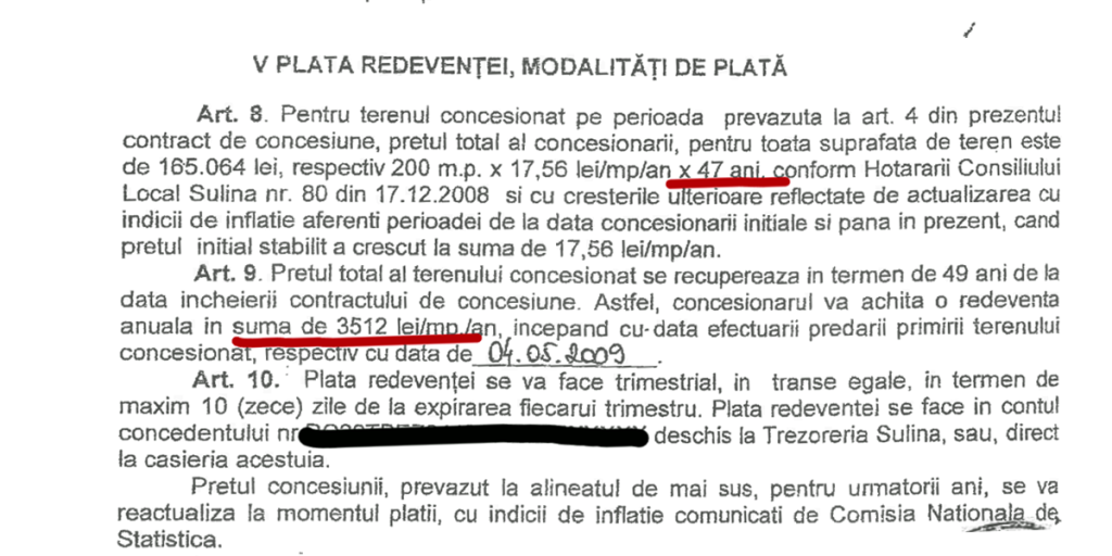 Afaceri pe terenul statului cu mai puțin de 300 de lei lunar. Firma șefului RAZL Sulina a primit concesiunea unei suprafețe pe buza falezei Dunării