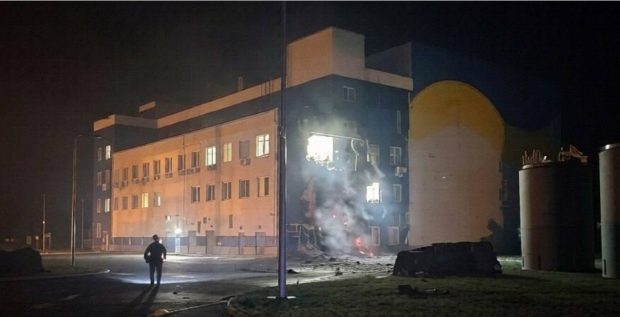 O dronă rusească a lovit o clădire folosită pentru depozitar