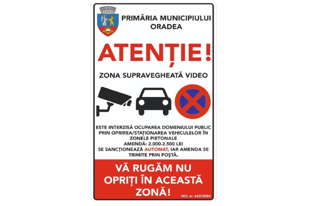 Inteligența artificială, folosită la Oradea pentru a depista mașinile parcate ilegal. Șoferii riscă amenzi de până la 2.500 de lei