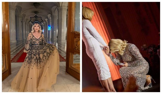 Imagine Stire Imagini memorabile cu Loredana Groza și Nadia Comăneci. Artista s-a așezat în genunchi în fața fostei gimnaste „Mă înclin” | 2review.ro