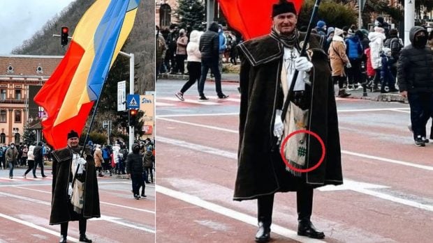 Este emblema Gărzii de Fier un simbol rasist și xenofob? Verdict la Judecătoria Brașov pentru un român care a afișat în public crucea triplă